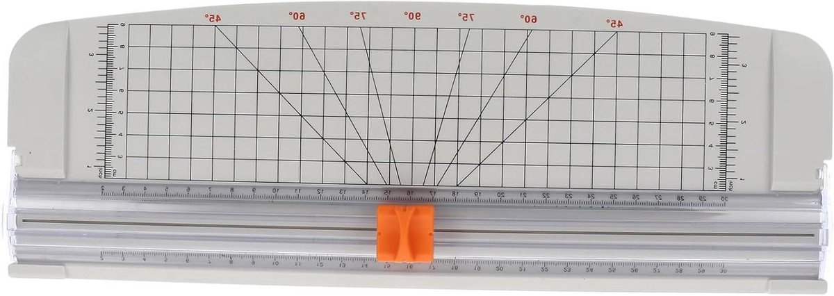 Papier Snijder - Fototrimmer Craft - Hobby Projecten - Nauwkeurige Schaalverdeling - 37.5x13cm - Grijs