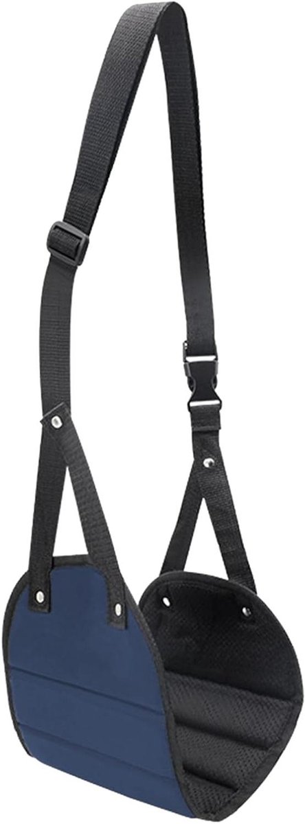 Voethangmat - Reisvoetsteun - Comfortabel Reizen - Verstelbare Banden - 49x43.5cm - Zwart