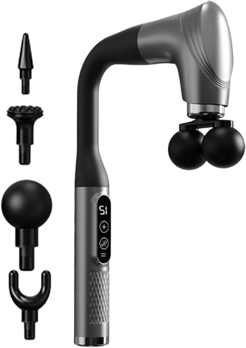 Deep Tissue Massager - Spierontspanner Machine - Spierherstel Bevorderen - Instelbare Snelheid - 37 x 25 x 6 cm - Zwart