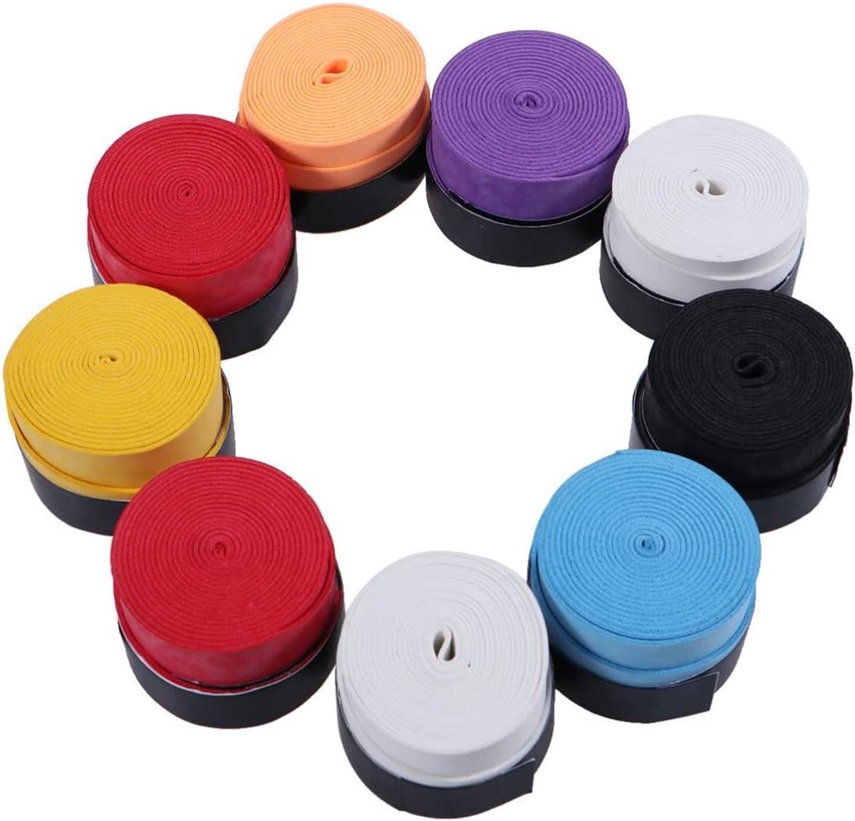 Sport Grips - Zweetbandjes Racket - Sporten Verbeteren - Droge Textuur - 9 Stuks - Willekeurig