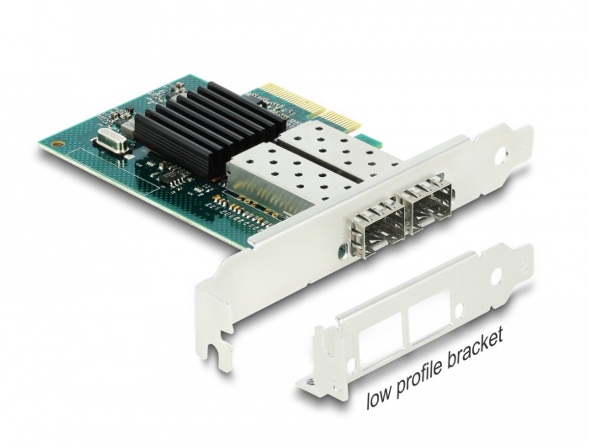 PCI Express X4 -kaart 2 x SFP Gigabit LAN I82576