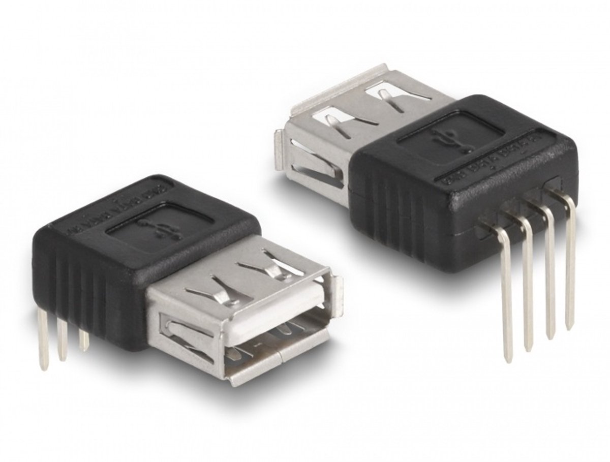 Adapter USB 2.0 Type-A vrouwelijk tot 4 pin 90 ° Anged