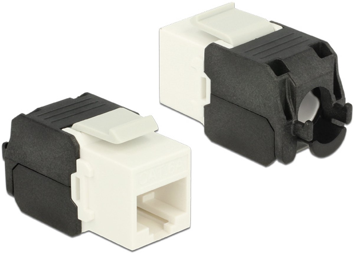 Delock Keystone Module RJ45 jack > LSA Cat.6A UTP white