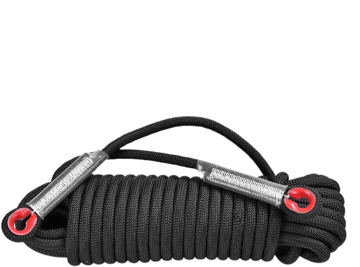 Klimtouw Statisch - Oefentouw Outdoor - Fitness Krachttraining - Hoge Slijtvastheid - 47 cm - Zwart