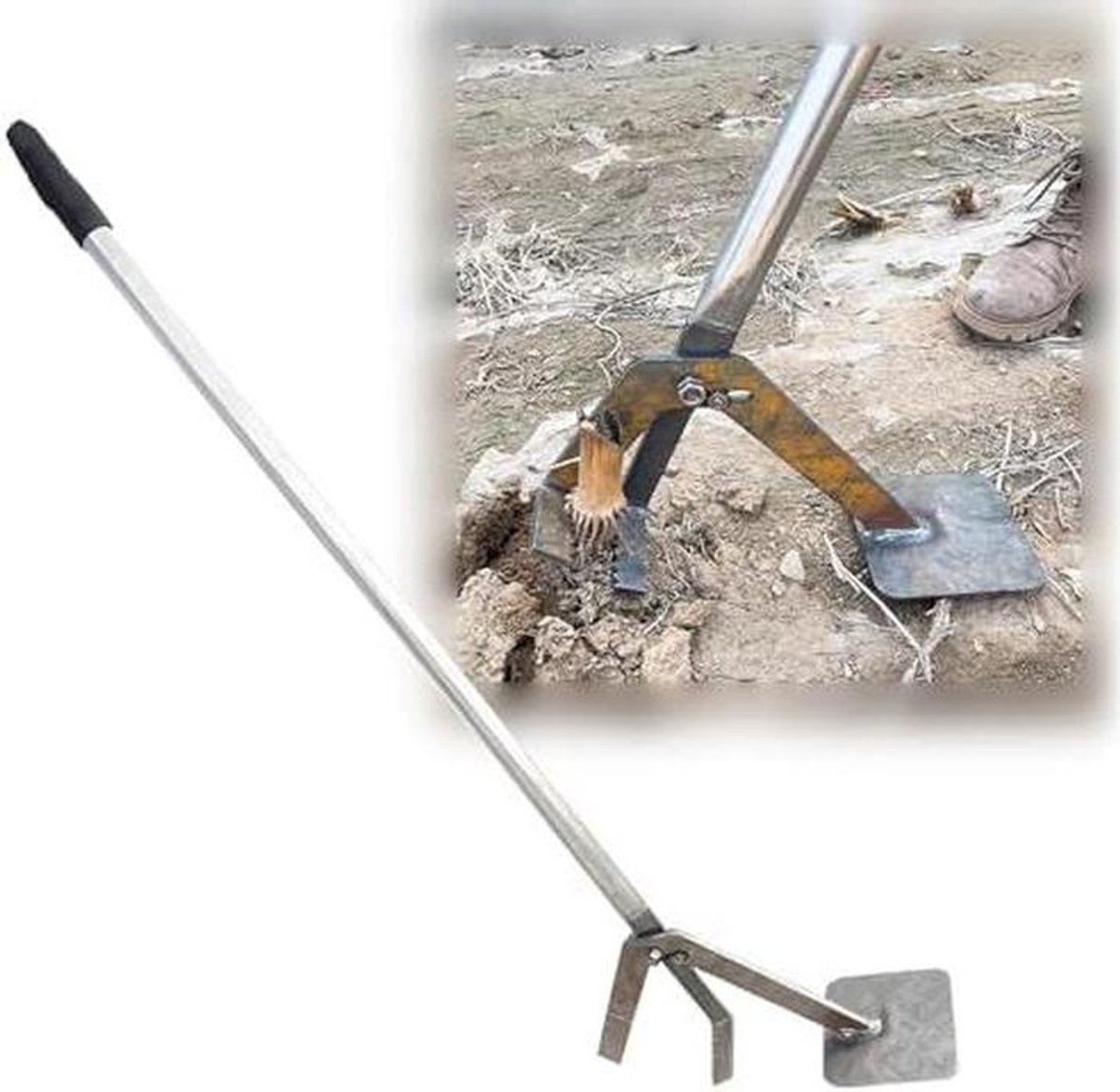 Onkruidtrekker - Worteltrekker - Tuinonderhoud - Hefboomwerking - 85 cm - Zwart