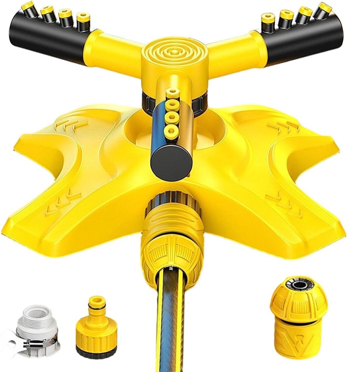 Gazon Sprinkler - Tuinsproeier Roterend - Gazon Hydrateren - 360 Graden Dekking - 80m² Bereik - Grijs