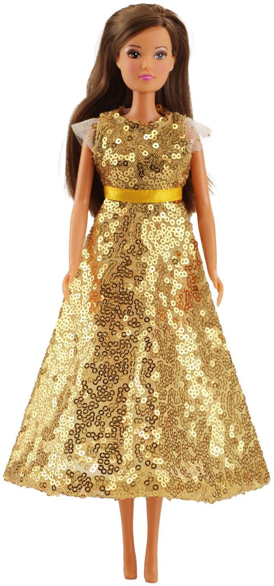 Paillettenjurk Goldstar voor Modepoppen - 29cm — afbeelding 5