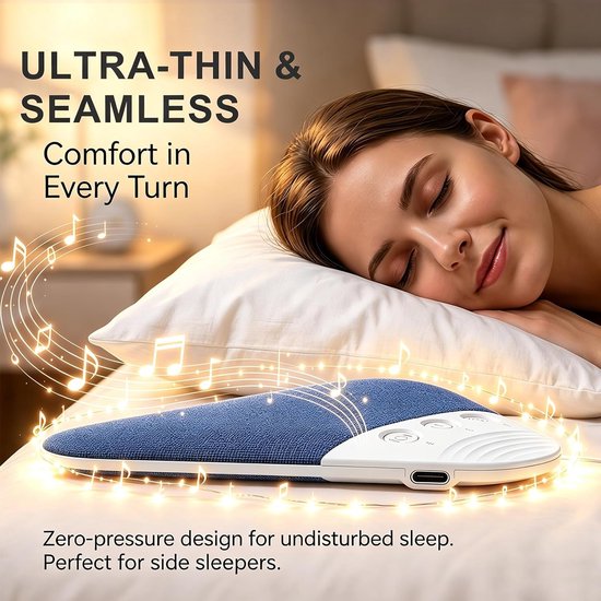 Kussenluidspreker Bluetooth - Draadloze speaker - Rustig slapen - Persoonlijke geluidsoase - 120 gram - Blauw — afbeelding 5