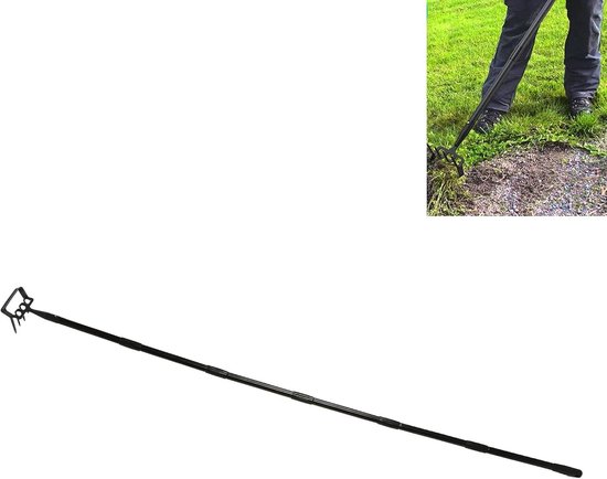 Tuingereedschap - Schoffel Hark - Onkruid Verwijderen - 2-in-1 Functie - Verstelbaar - Zilver van Tuingereedschap. — afbeelding 5