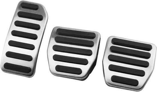 Pedaalhoezen Set - Auto Accessoires - Verbeterde Grip - Antislip Oppervlak - 25 x 10 x 5 cm - Zilver — afbeelding 2