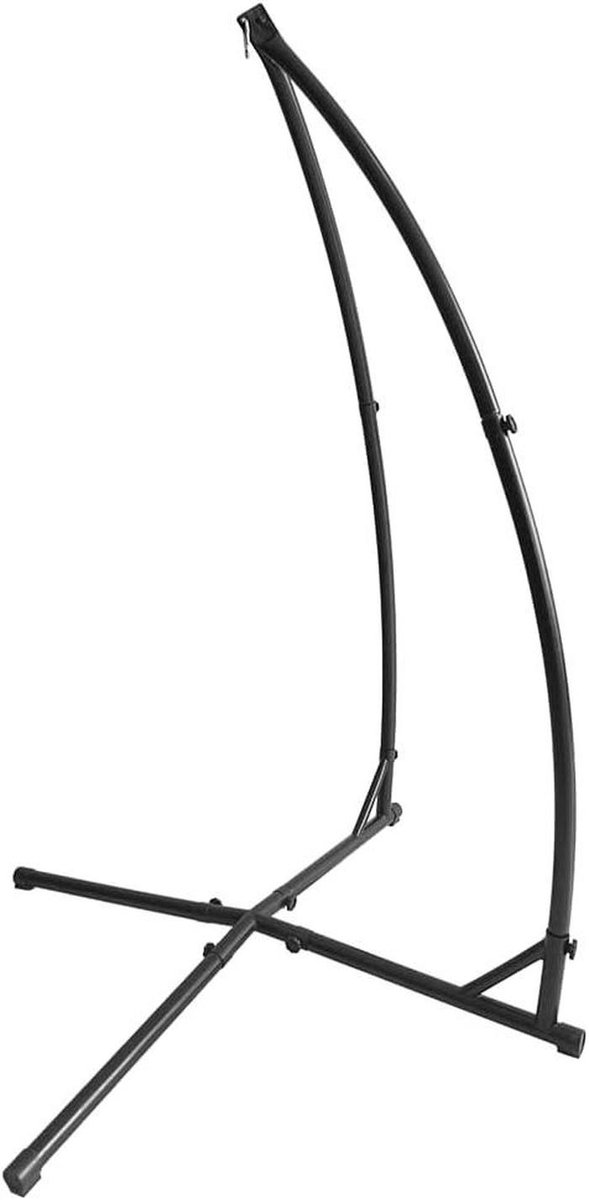 Hangstoel standaard - Schommel frame - Ontspannen buiten - X-vormige basis - 120 kg draaglast - Zwart