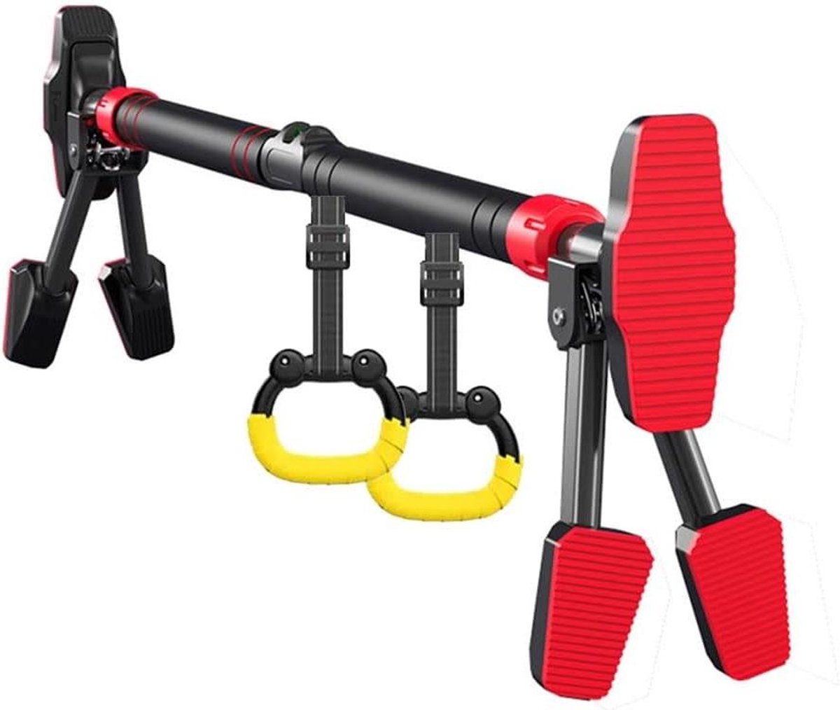 Fitness Bar - Krachtstok Deur - Thuis Sporten - Geen Schroeven Nodig - 92-130cm - Zwart