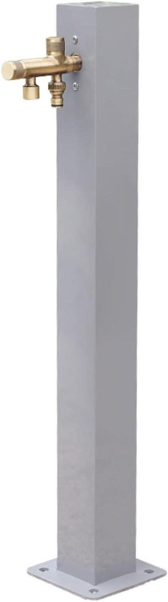 Tuinfontein Buiten - Waterkolom Kraan - Terras Irrigatie - Vorstbestendig Ontwerp - 80 cm - Zilver