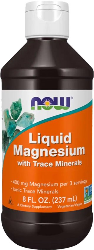 Now Foods Magnesium met sporenelementen 133 mg vloeibaar 237