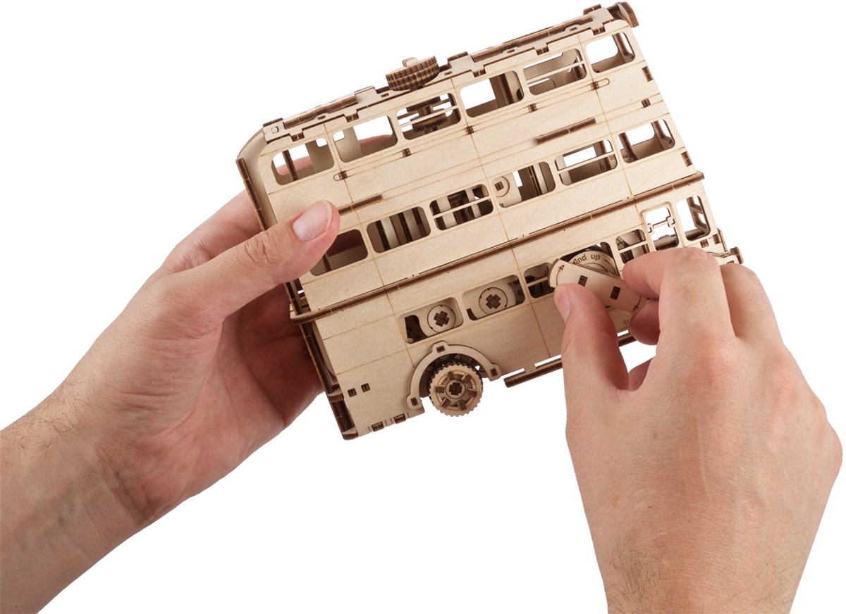 UGEARS 3D Modelbouw - The Knight Bus™ - Harry Potter™ - Mechanisch Bouwpakket Hout - Educatief Speelgoed — afbeelding 14