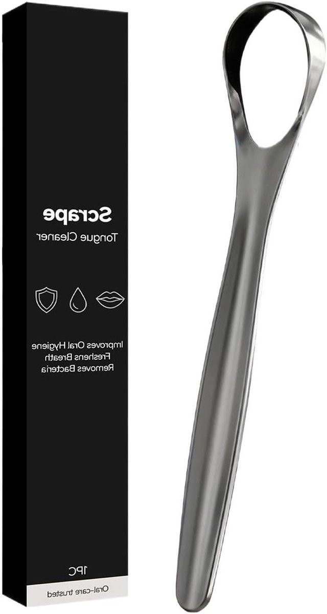 Tongschraper Reiniger - Mondhygiëne Tool - Frisse Adem - Adaptief Hoekontwerp - 148 cm - Zwart