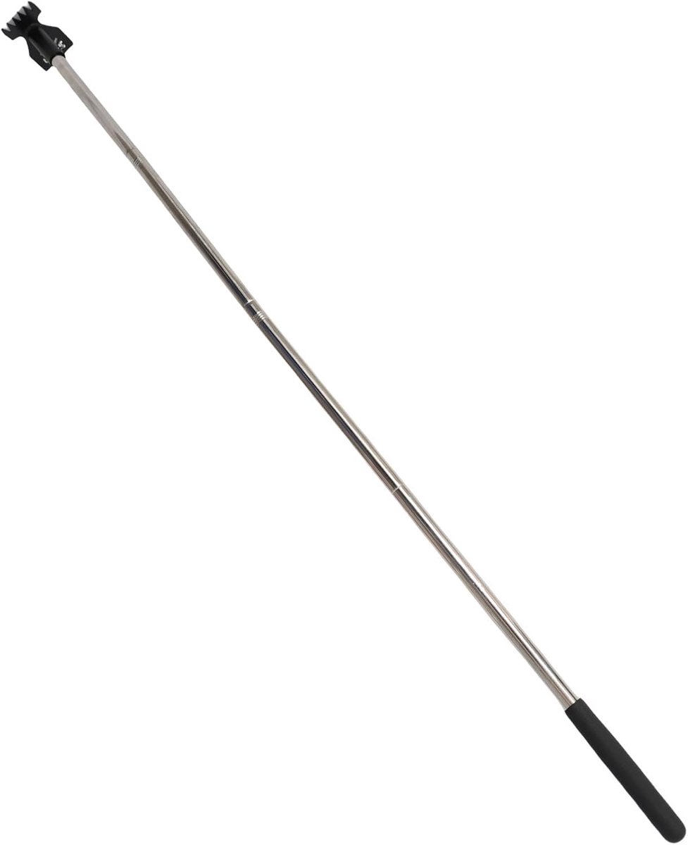 Onkruidhark met steel - Tuinschoffel wiedhark - Onkruid verwijderen - Verstelbare kophoek - 45 inch steel - Grijs