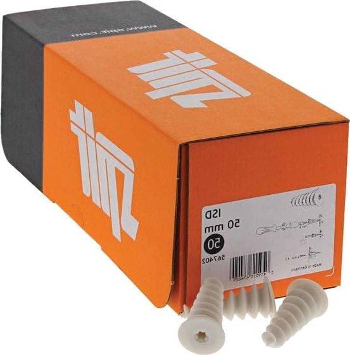 Isolatieschroef - Bevestigingsplug - Veranda Bouwen - Geïntegreerde plug - 50 mm - Zilverkleurig