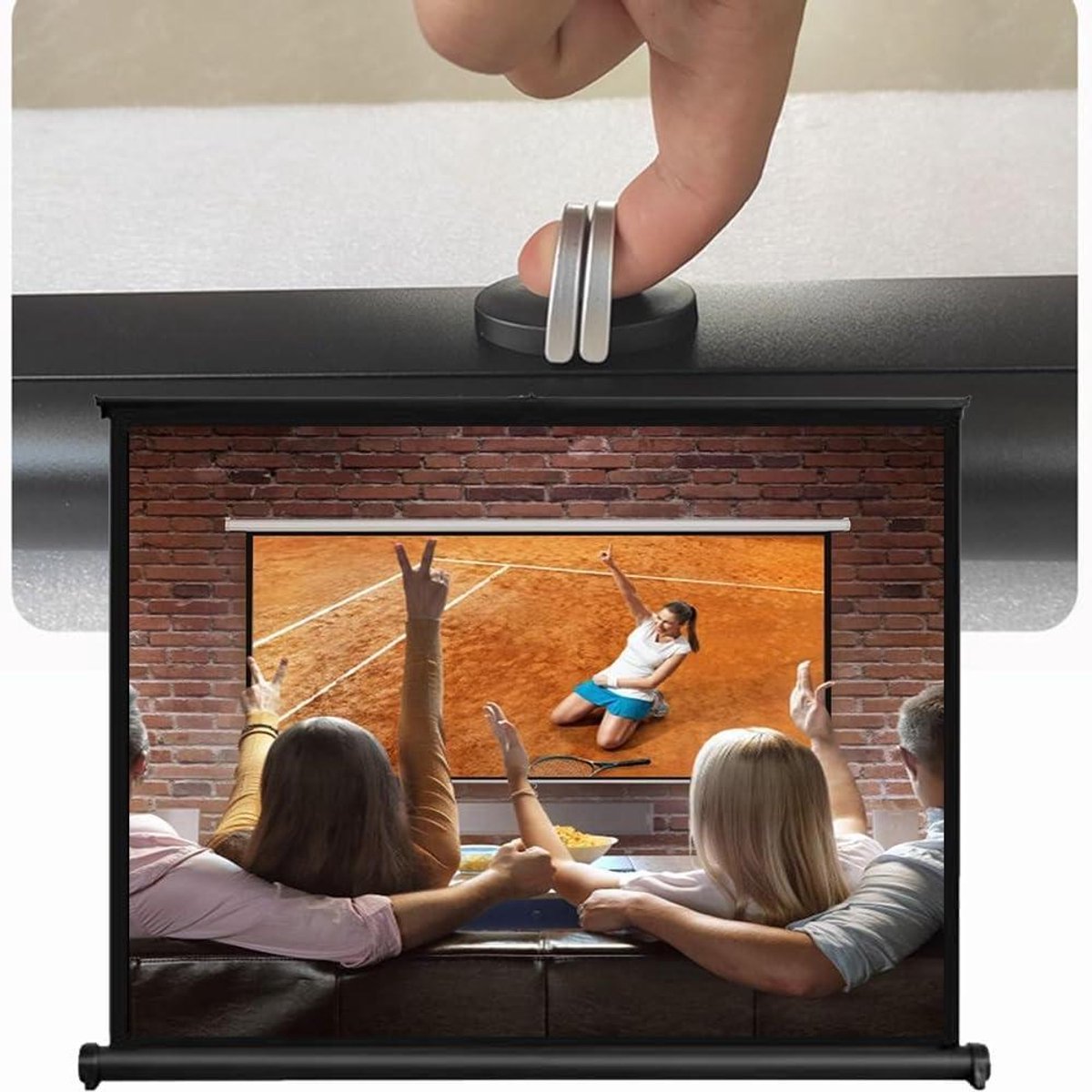 Projectiescherm - Filmscherm - Thuisbioscoop - Stabiel standaardontwerp - 50 inch - Wit