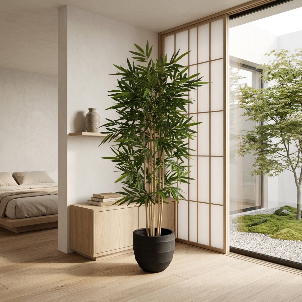 Florafy Kunstplant Bamboe 200cm - Kunstplanten voor binnen - Onderhoudsvrij Groen