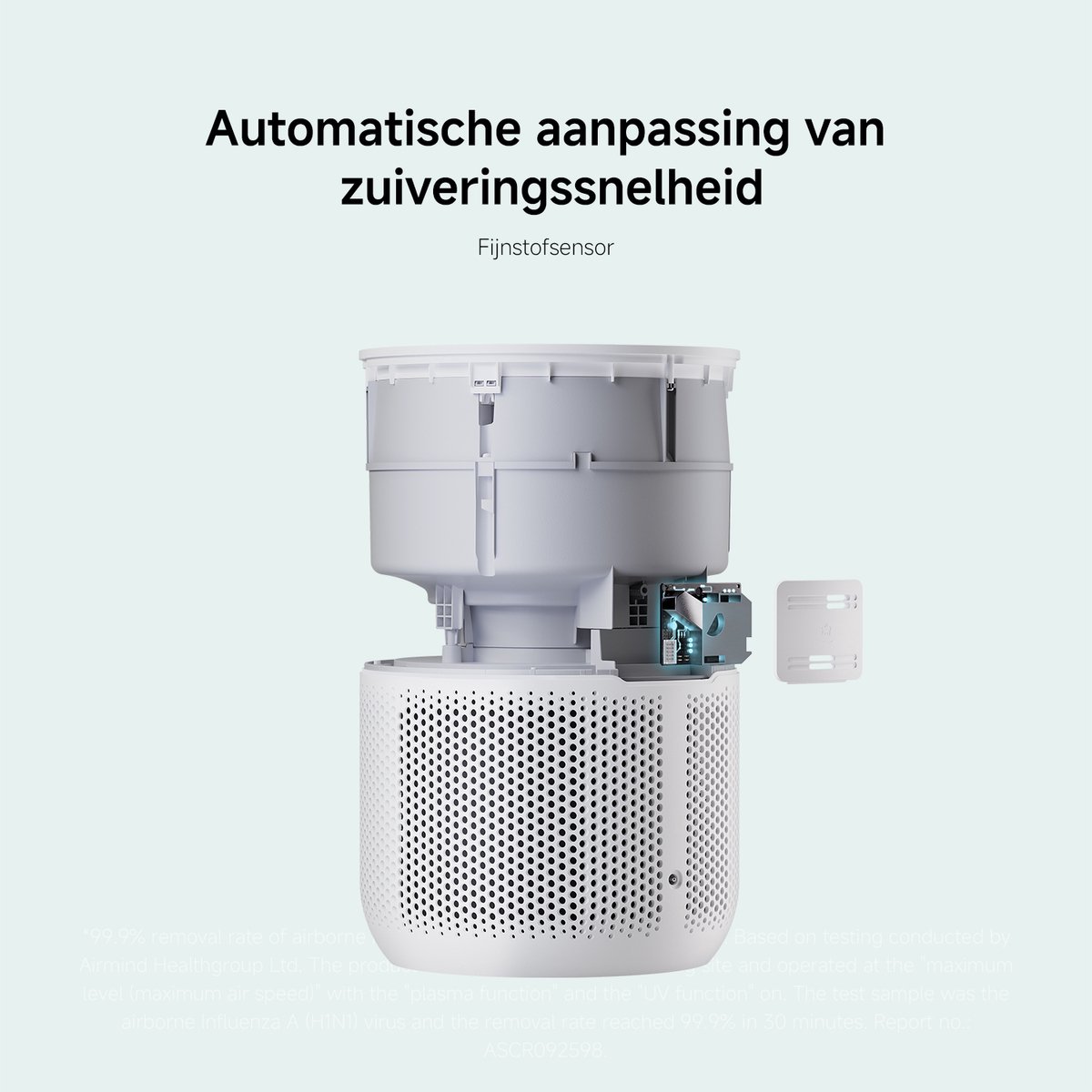 Xiaomi Smart Air Purifier 4 Compact – HEPA H13 Luchtreiniger – CADR 230m³/u – Tegen Hooikoorts, Pollen & Allergieën – Fluisterstil met Slaapstand – Tot 48m² – App Bediening — afbeelding 7