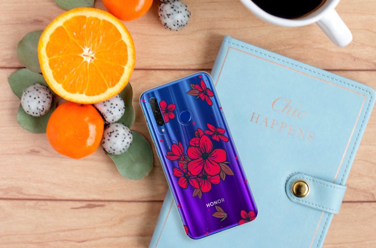 Back Cover voor Honor 20 Lite TPU Case Blossom Red
