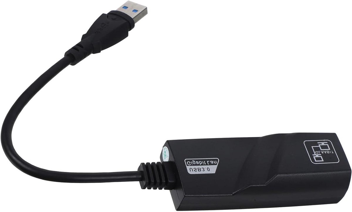 USB Netwerkkaart - Ethernet Adapter - Snelle Internetverbinding - Plug and Play - 1000M Snelheid - Zwart