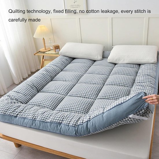 Japanse Futonmatras - Slaapbank Matras - Comfortabel Slapen - Opvouwbaar Ademend - 200 x 220 cm - Niet gespecificeerd — afbeelding 3