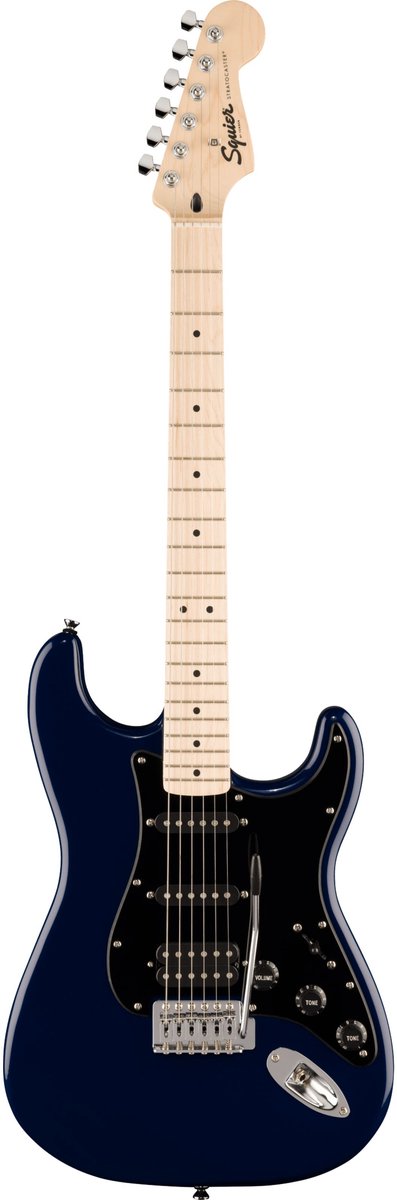 Squier Sonic Stratocaster HSS MN Midnight Blue - ST-Style elektrische gitaar