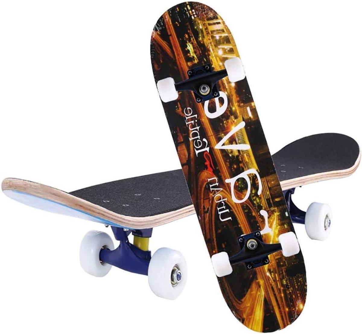 Vierwielig Skateboard Sport Skateboard Buiten Sporten 7-laags Esdoorn Dek 80 cm