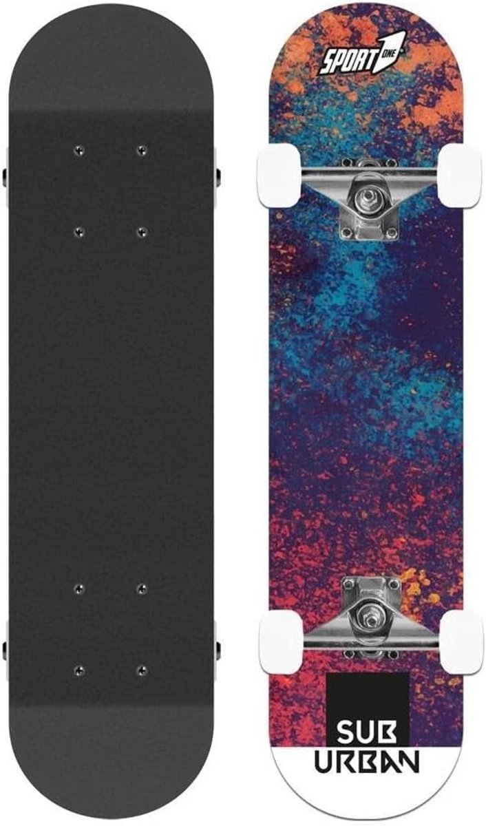Jeugd skateboard - Houten plank - Buiten spelen - Stevig aluminium - 80 cm - Lichtblauw