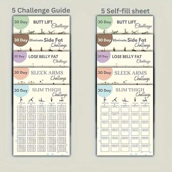 Workoutposter Thuissportschool - Yoga Handleiding Wandkunst - Thuis Trainen - Stap voor Stap Plan - 26 x 22 cm — afbeelding 4