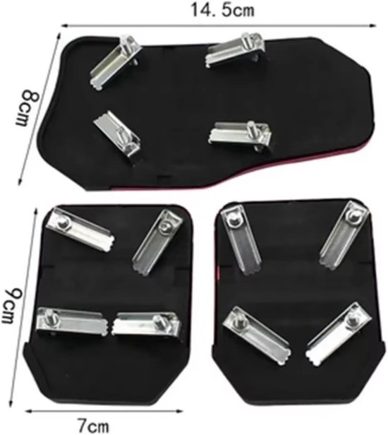 Auto Pedaal Covers Rempedaal Auto Gaspedaal Antislip Pedalen Racing Vervangende Sport Aluminium Automatische(Automatic Red Set) — afbeelding 5