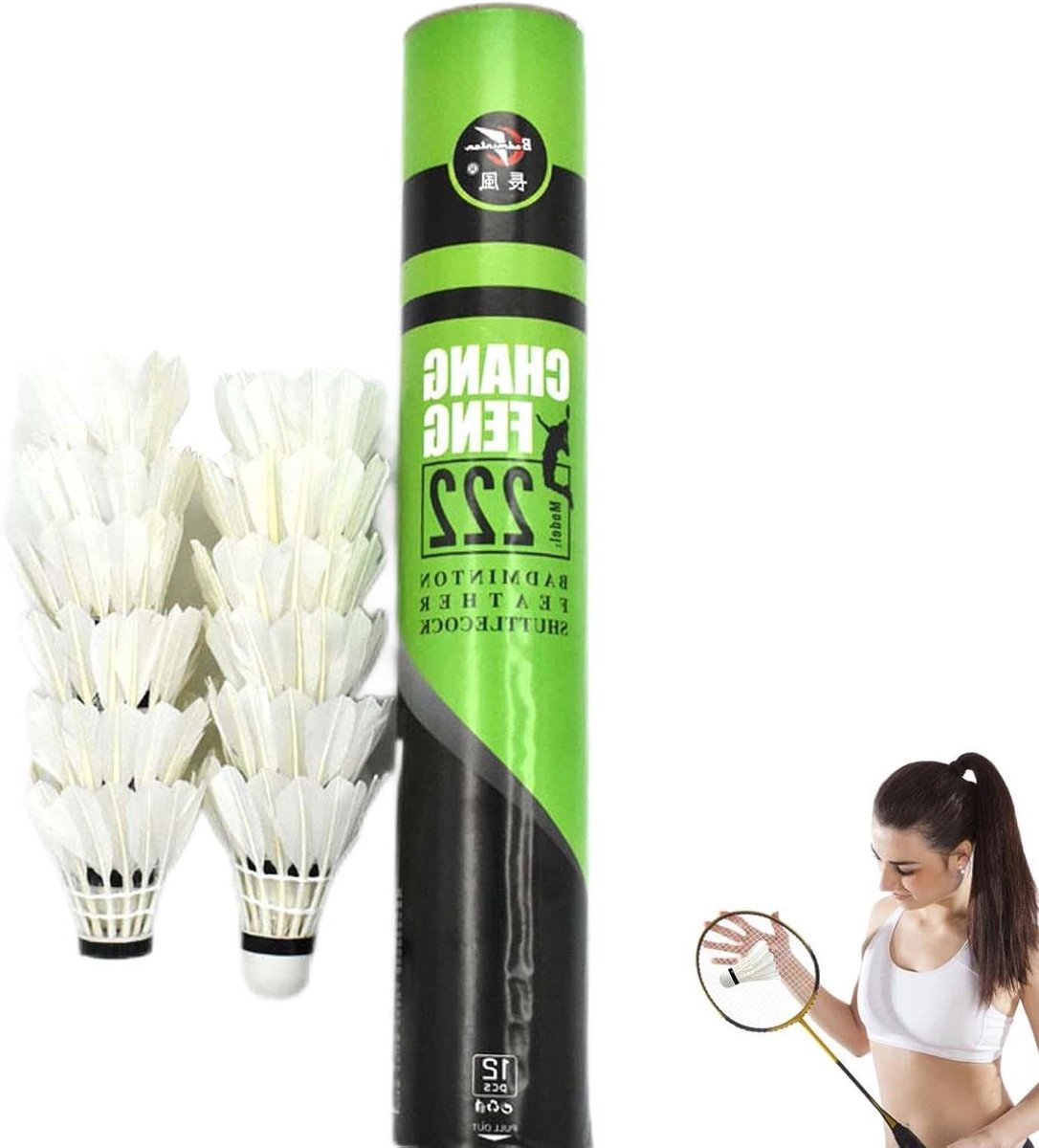 Badmintonballen - Shuttles - Sport Training - Duurzaam Materiaal - 12 Stuks - Wit
