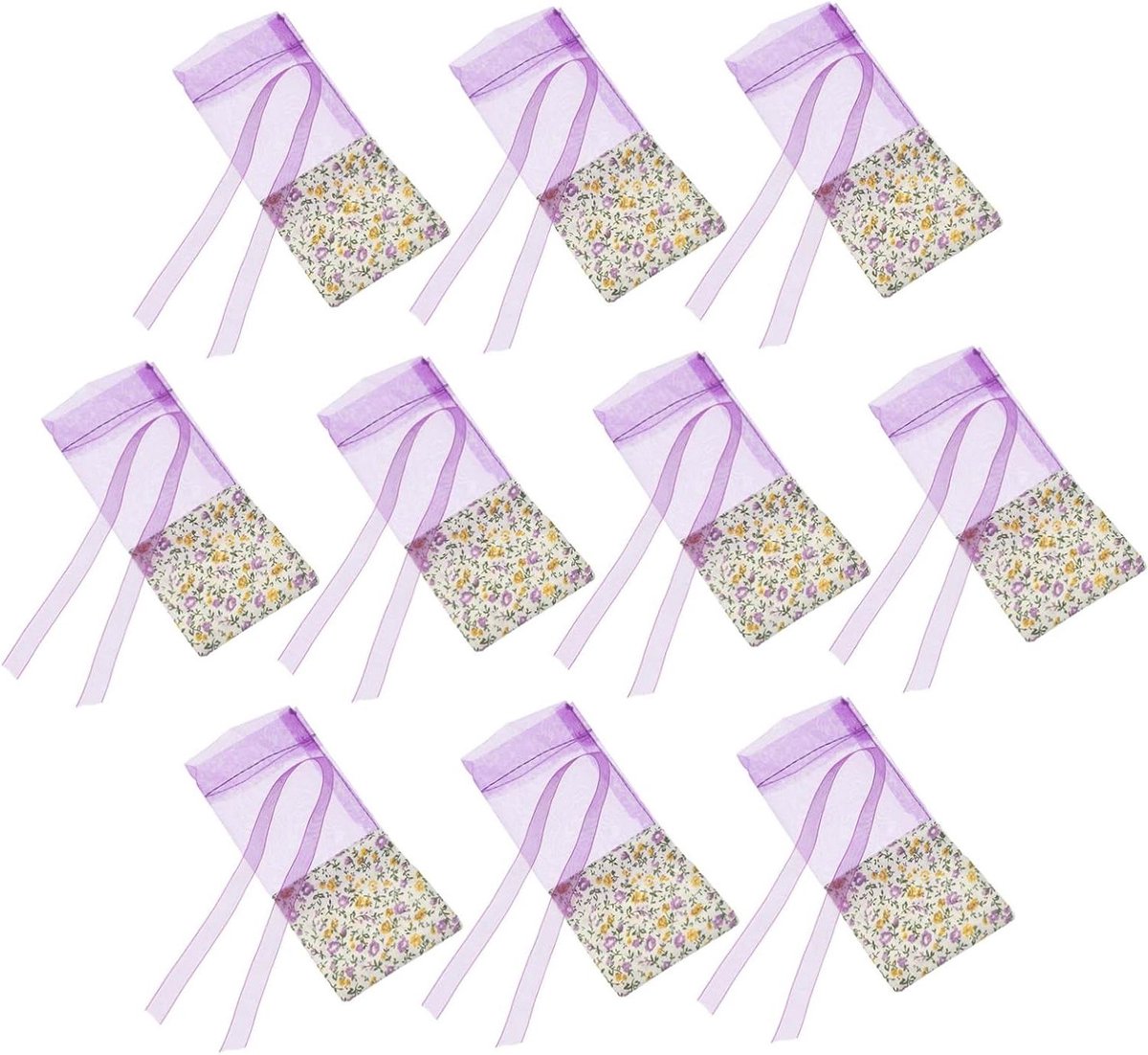 Organza Geurzakjes - Lavendel Zakjes - Geurverspreiding - Trekkoord Sluiting - 10 Stuks -
