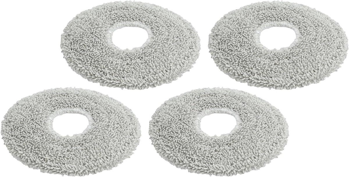 Microvezel Dweilpads - Reinigingsdoeken Robotstofzuiger - Vloeren Schoonmaken - Krachtige Vlekverwijdering - 4/10 stuks - Grijs