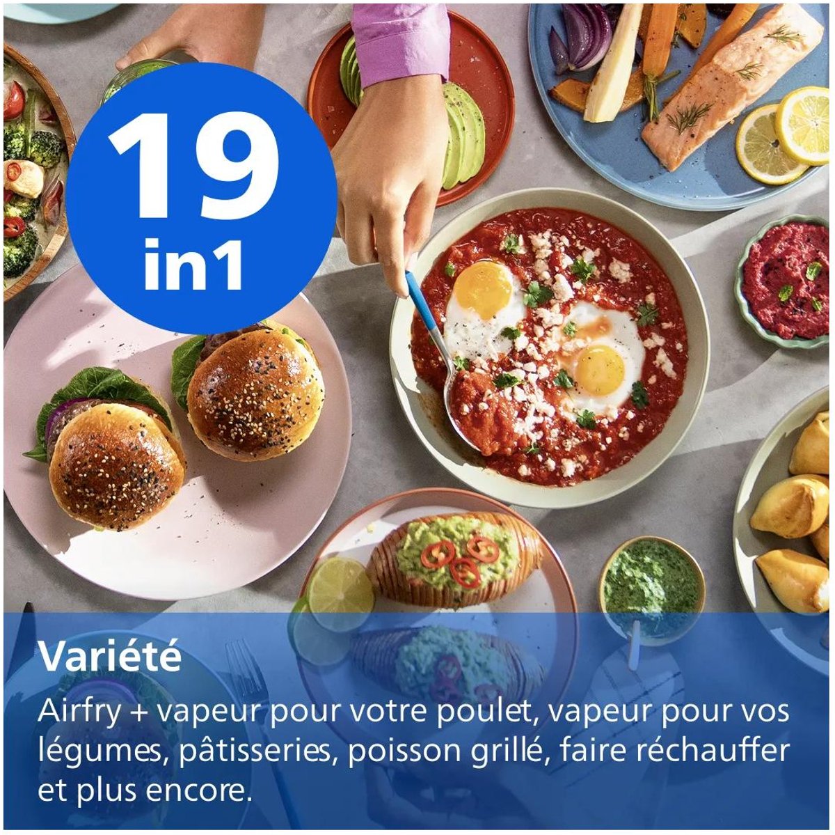 Philips 5000 series NA552/00 - Dubbele heteluchtfriteuse - 9L - 2750W - Zwart – foto 7