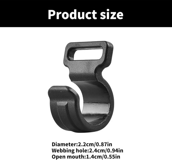 Tent Clips - Tent Haken - Tent Stabiliseren - Slijtvast Materiaal - 10 stuks - Zwart — afbeelding 3