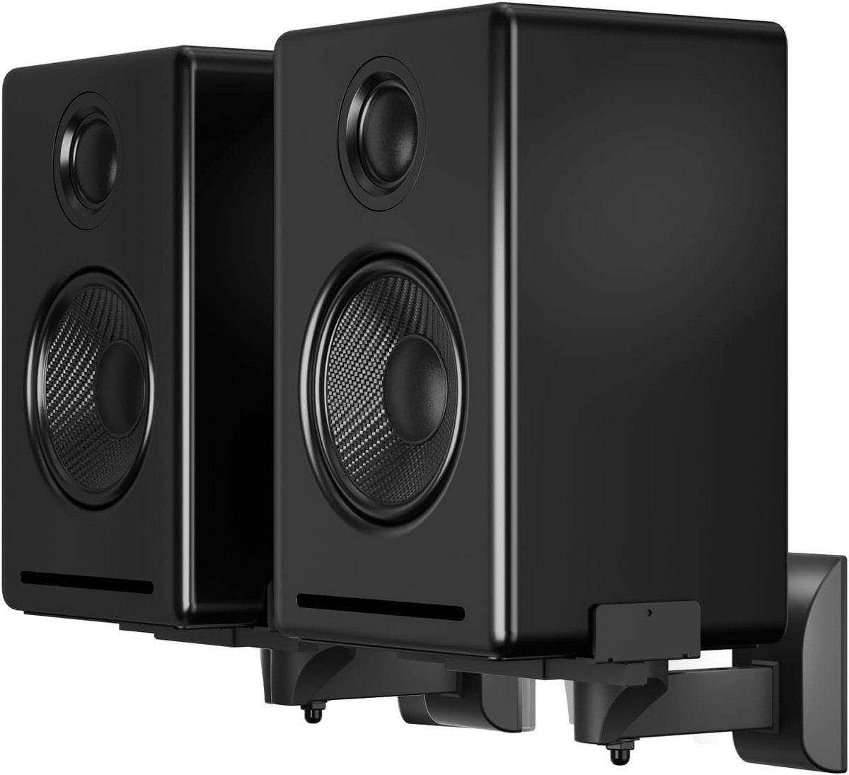 Luidspreker Muurbeugel - Speaker Ophanging - Thuis Hifi - Verstelbare Hoeken - 30 kg - Zwart