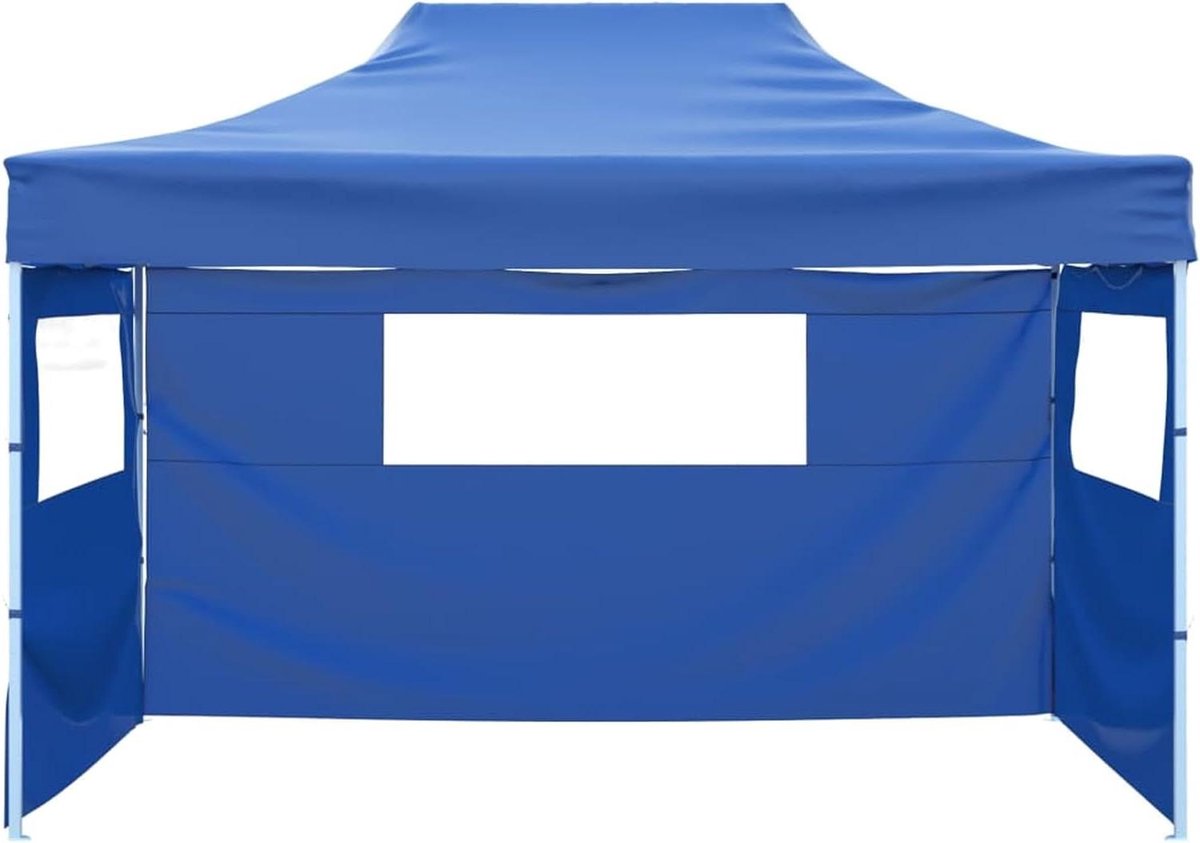 Vouwtent met zijwanden - Partytent feesttent - Outdoor evenementen - Waterdicht Oxford-pvc - 3x45 meter - Blauw