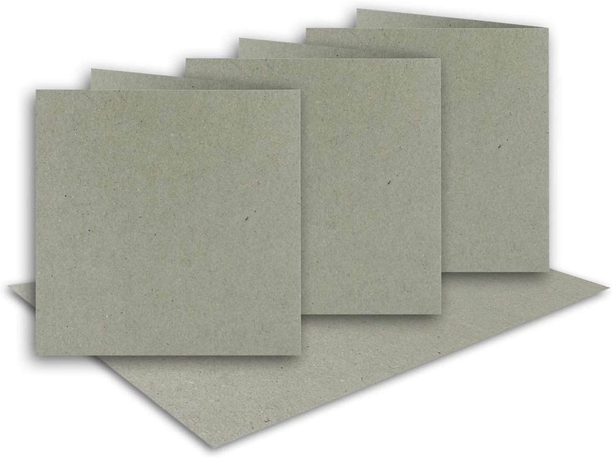 Kraft Paper Folding Cards - Dubbele Kaarten Blanco Kaarten - Uitnodigingen Maken - Natuurlijk Gerecycled Materiaal