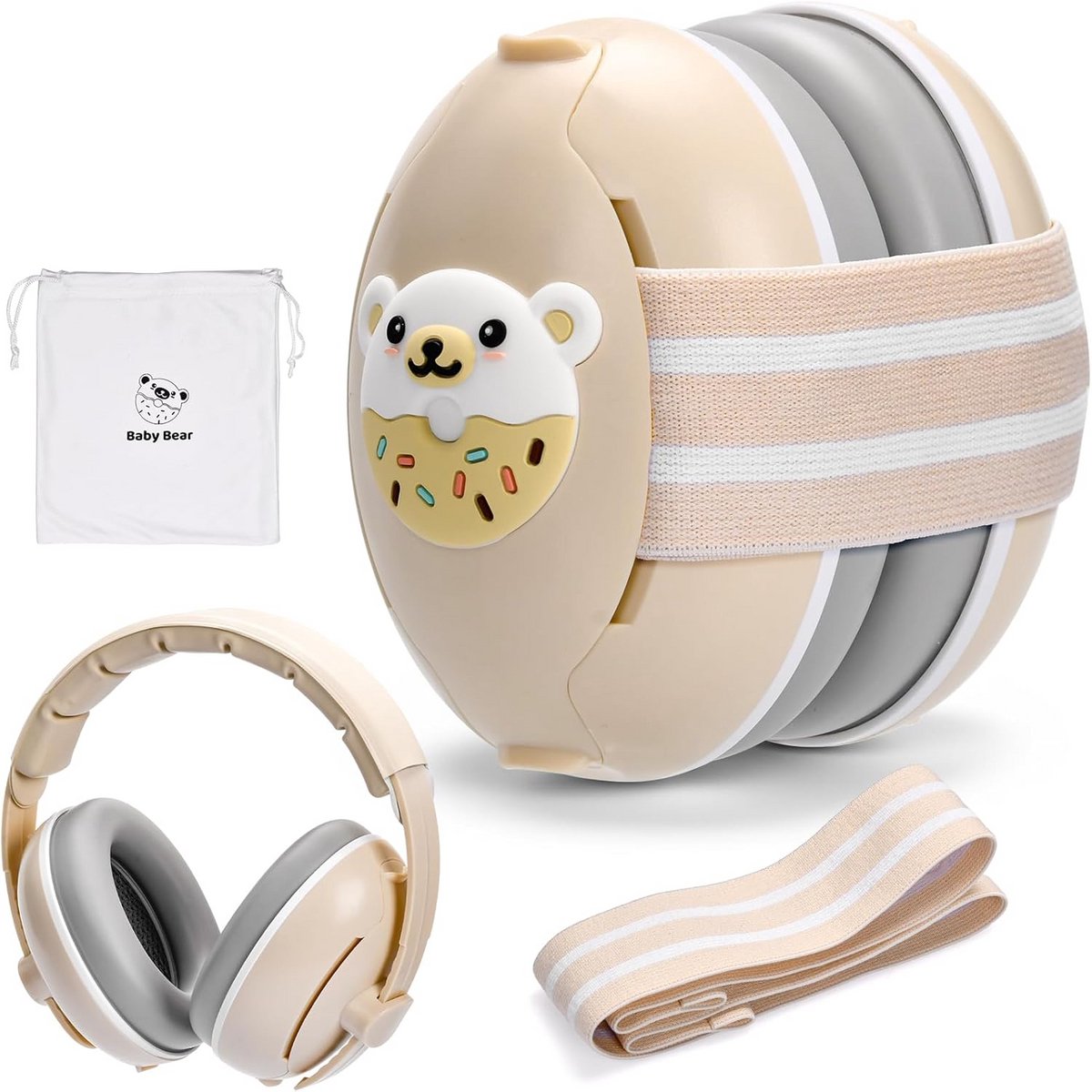 Draagbare Baby Hoofdtelefoon - Draadloos en Geluidsisolerend voor Kinderen (3-48 maanden)