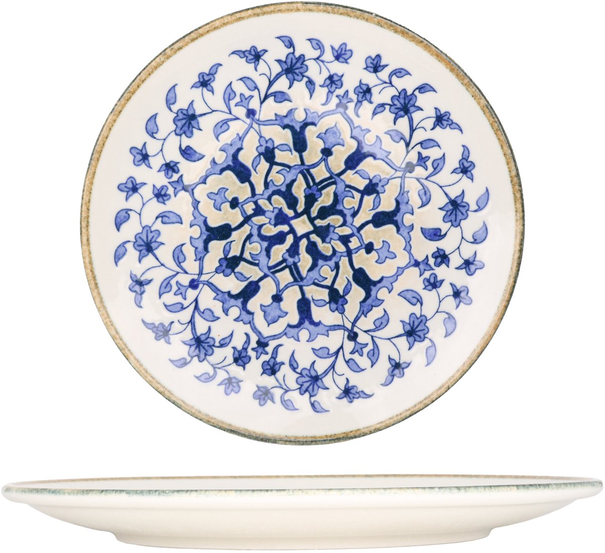 Kütahya Porselen Dinerbord - Tile Legacy - Porselein - 25 cm - set van 6