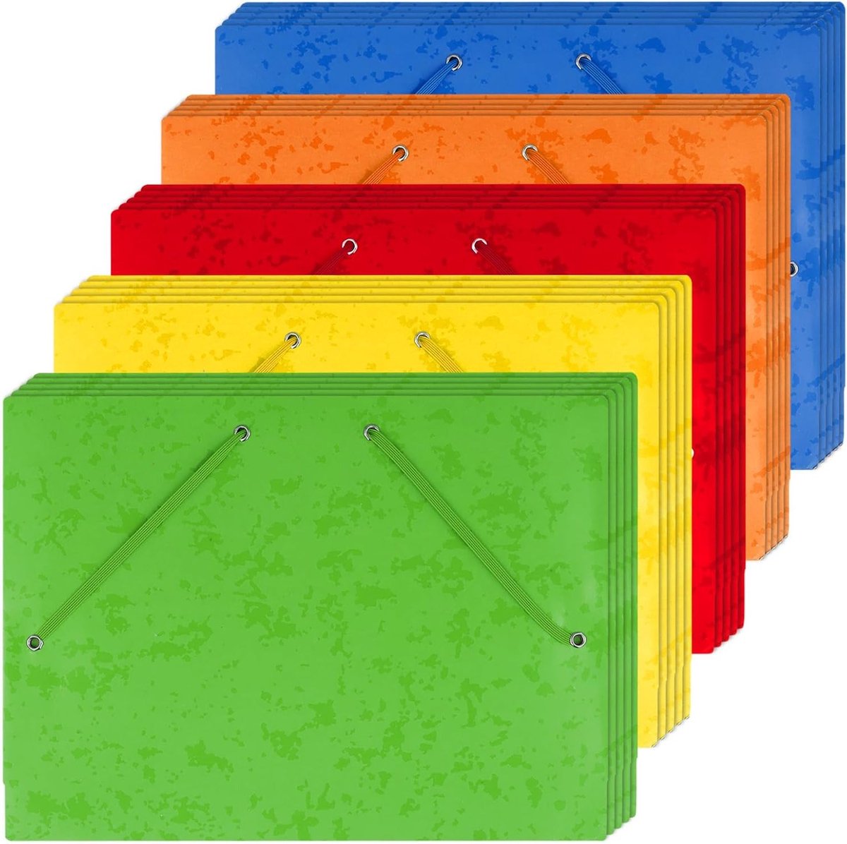 20 A4-documentenportefeuilles in diverse kleuren voor papierwerk, kantoormappen met veilige sluiting en duurzame kwaliteit