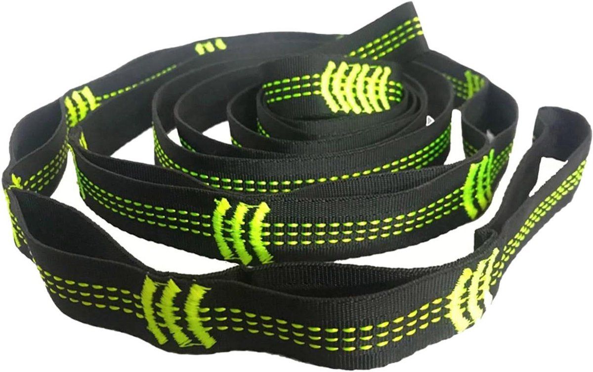 Hangmatriem - Boomriemen - Kamperen - Hoge Draagkracht - 280 cm - Groen