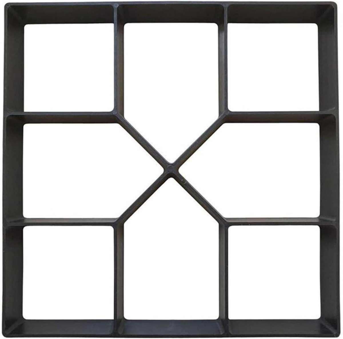 Betonmal Pad - Steenmal Tuin - Decoratief Bestraten - Herbruikbaar Mallen - 40x40cm - Zwart