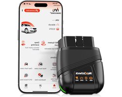 OBD2 Diagnoseapparaat - Auto Scanner Bluetooth - Voertuigonderhoud - AI Foutanalyse - 90 g - Zwart