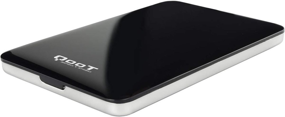 Externe Harde Schijf Behuizing - 2.5 inch HDD Case - Data Opslag - Aluminium Robuust - 7 mm dik - Zwart