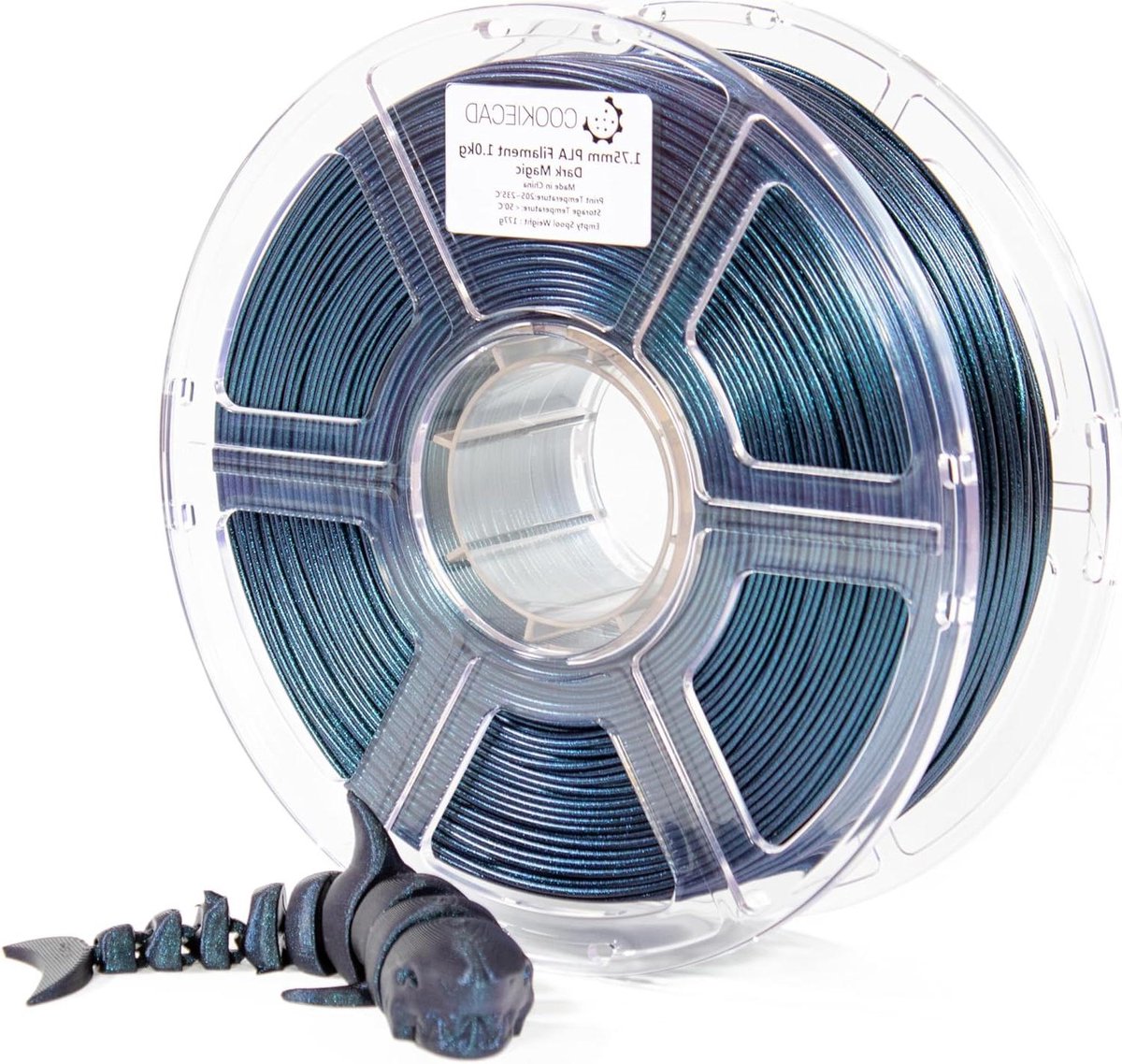 PLA Filament - 3D Printer Filament - 3D Printen - Iridescent Glans - 1kg 1.75mm - Dark Magic Zwart