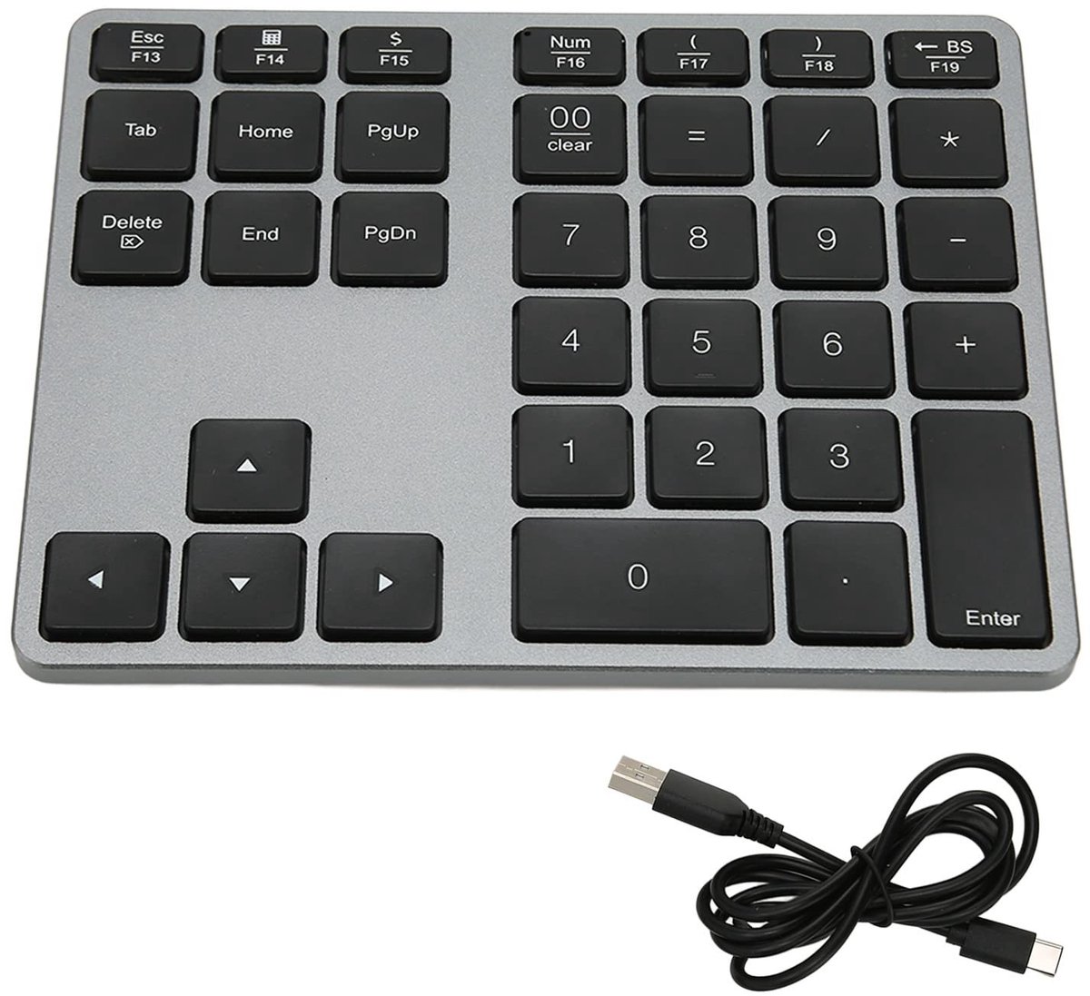 Store_7 - Draadloos Numeric Keypad - 35 Toetsen - BT5.0 Technologie - Aluminium Numpad - Voor Desktop en Laptop - Handig en Draagbaar - Voor Thuisg...
